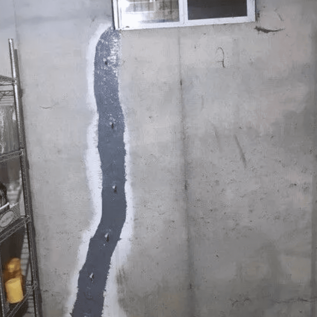 Basement Crack Repair with Epoxy and Hydraulic Cement